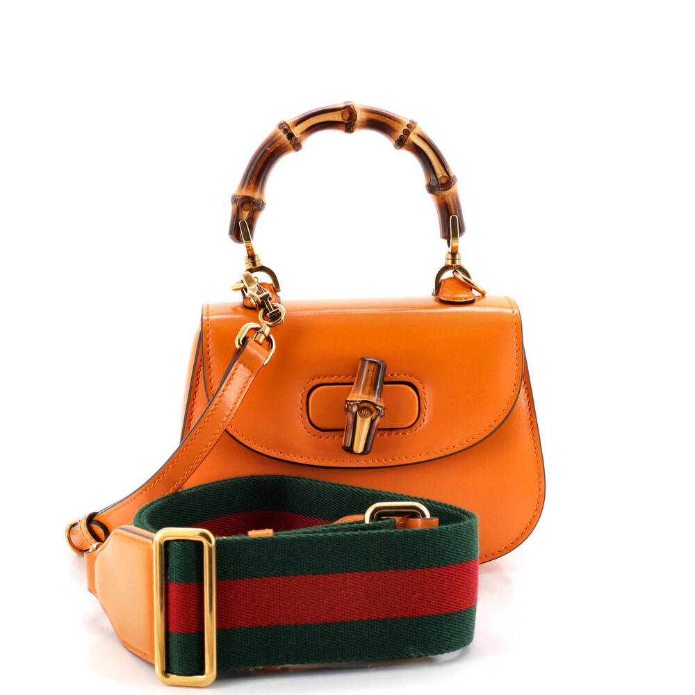Gucci Mini Bamboo 1947 Top Handle Bag Leather